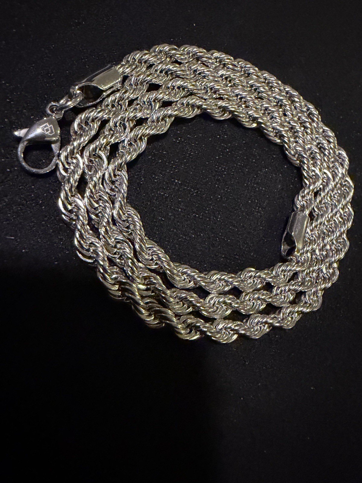 Imperium Jewelry White Rhodium Plated 20 Inch Length 4 mm Width Chain