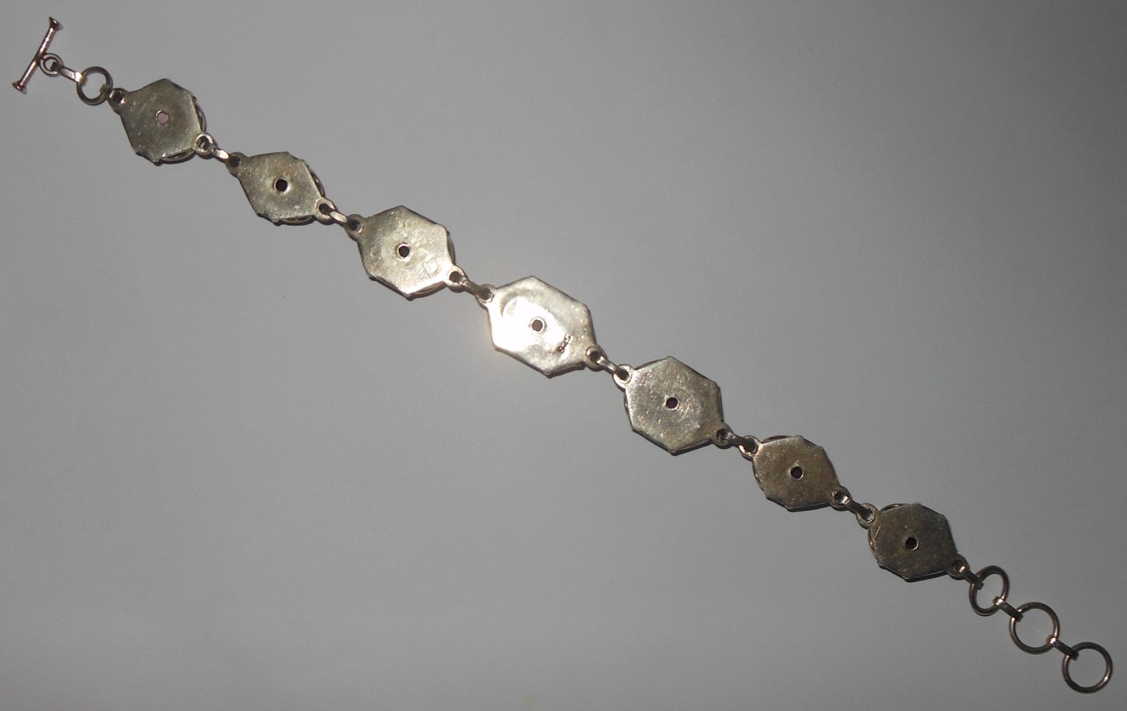 Vintage 925 Sterling Silver Ruby Bracelet