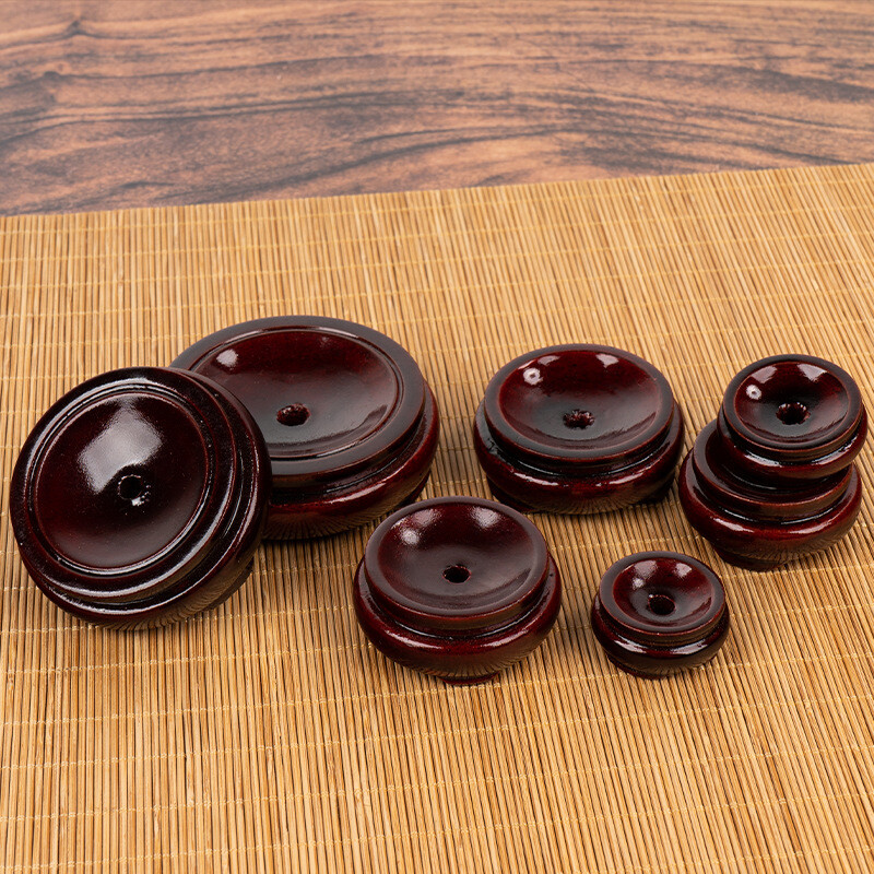 Wholesale Wood Display Stand For Crystal Ball Sphere Globe Stone Holder Decor