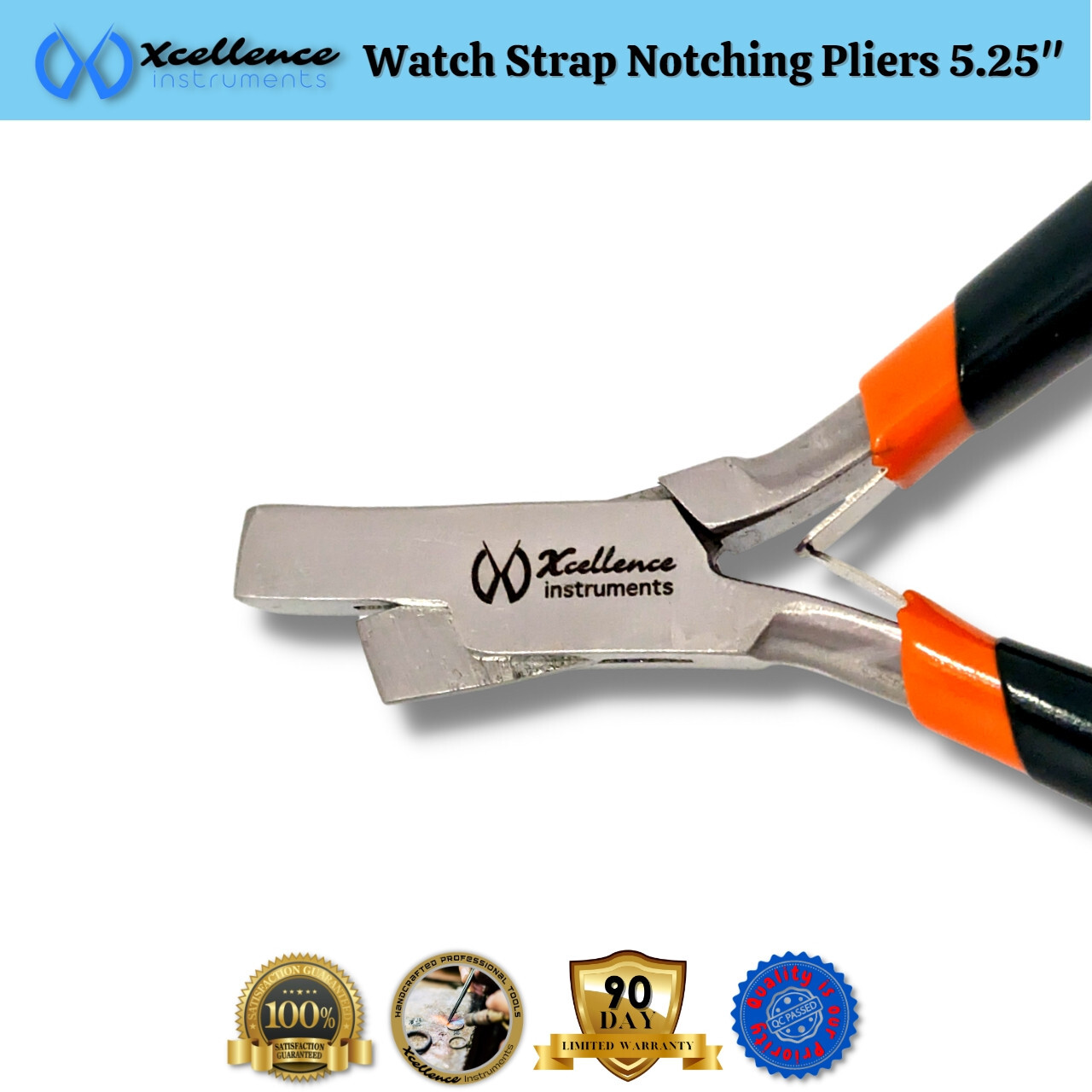 Xcellence Leather & Rubber Watch Strap Notching Pliers Repair Tools 5.25″ Green