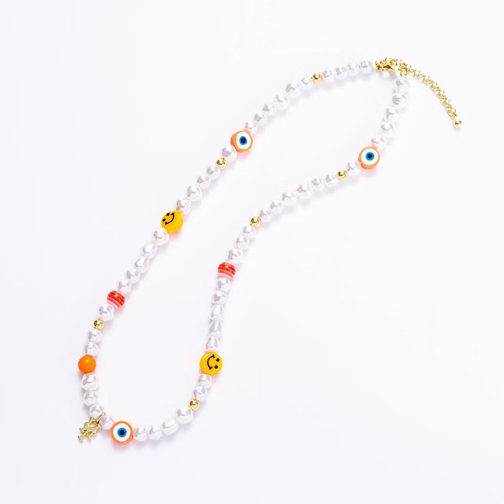 Bijoux Sport by Luv Aj MLB Pearl Bead Logo Necklace “New York