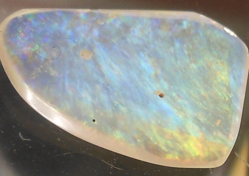 Rare 2.15ct Mexican Fire Opal freeform size dimensions=13.7mm x 10mm x 2.3mm
