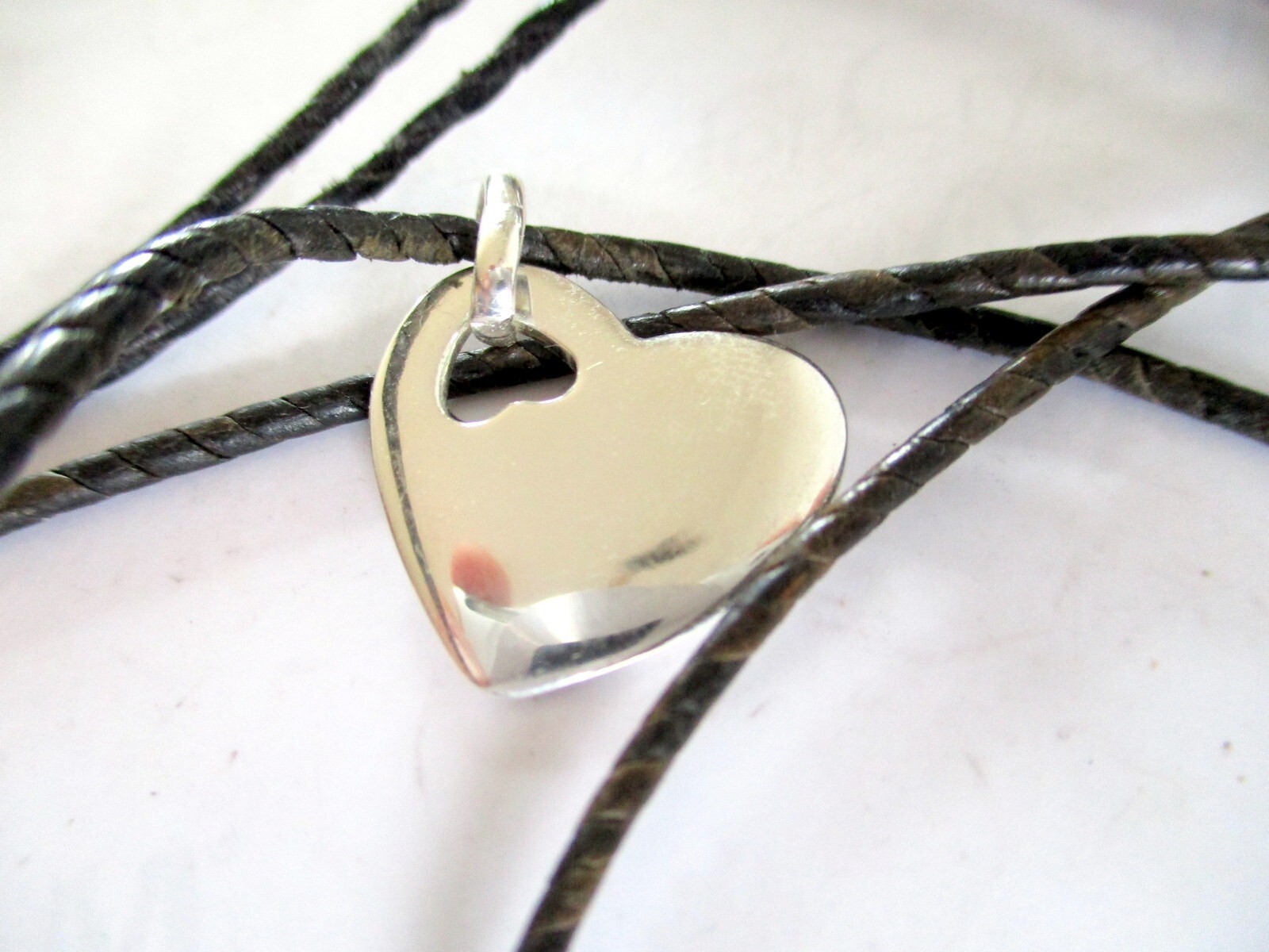 Heart Heart LOVE Love Hallmarked Sterling Silver 925 Partner Unisex Cupid Necklace