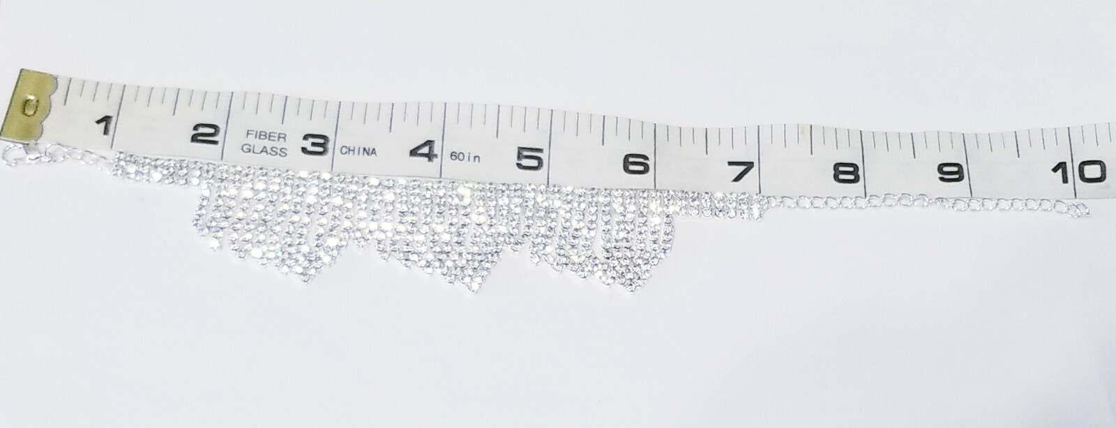 Rhinestone Anklet Bracelet Austrian Crystal Stage Beach Body Jewelry Silver 1x