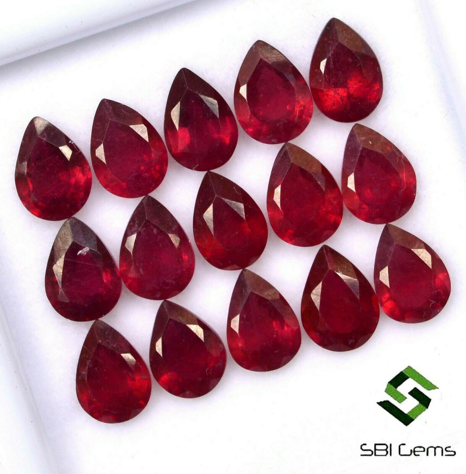 13.45 Cts Natural Ruby Pear Cut 7×5 mm Lot 15 Pcs Calibrated Loose Gemstones GF