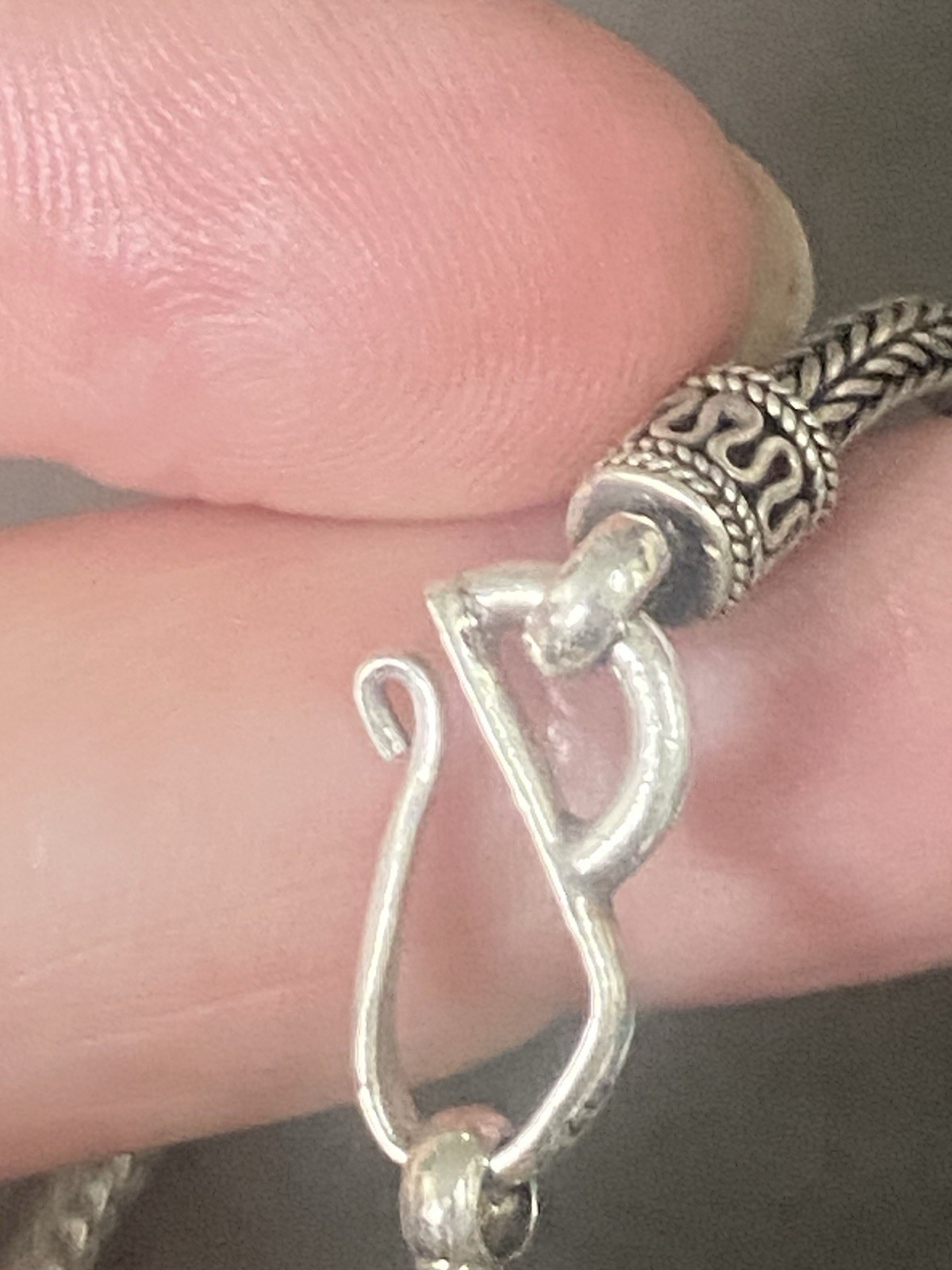 Sterling Silver Byzantine Chain W/Cross Pendant 40g