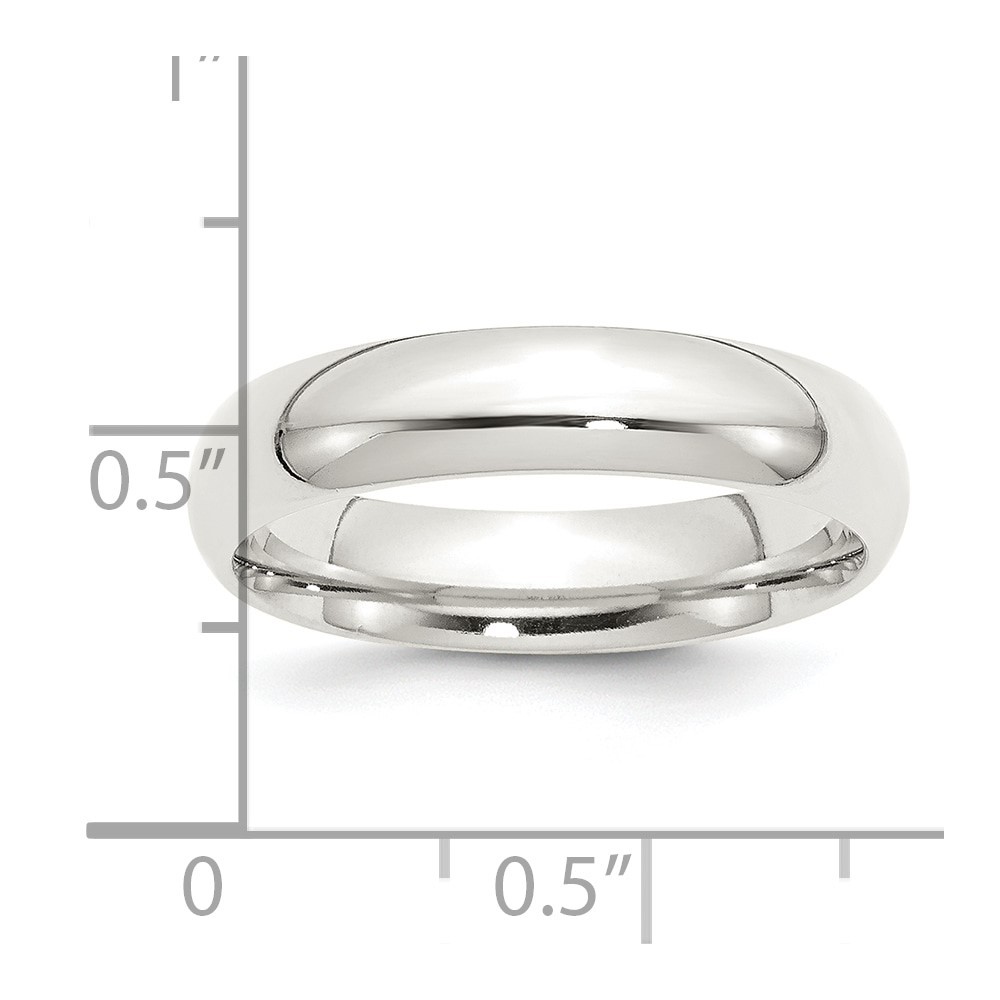 Sterling Silver 5mm Comfort Fit Wedding Band Ring Size 10