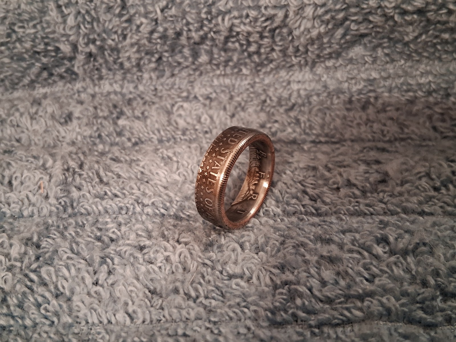 2023 Kennedy Half Dollars size 8-1/2 coin ring handmade mixed metals (Rev.)