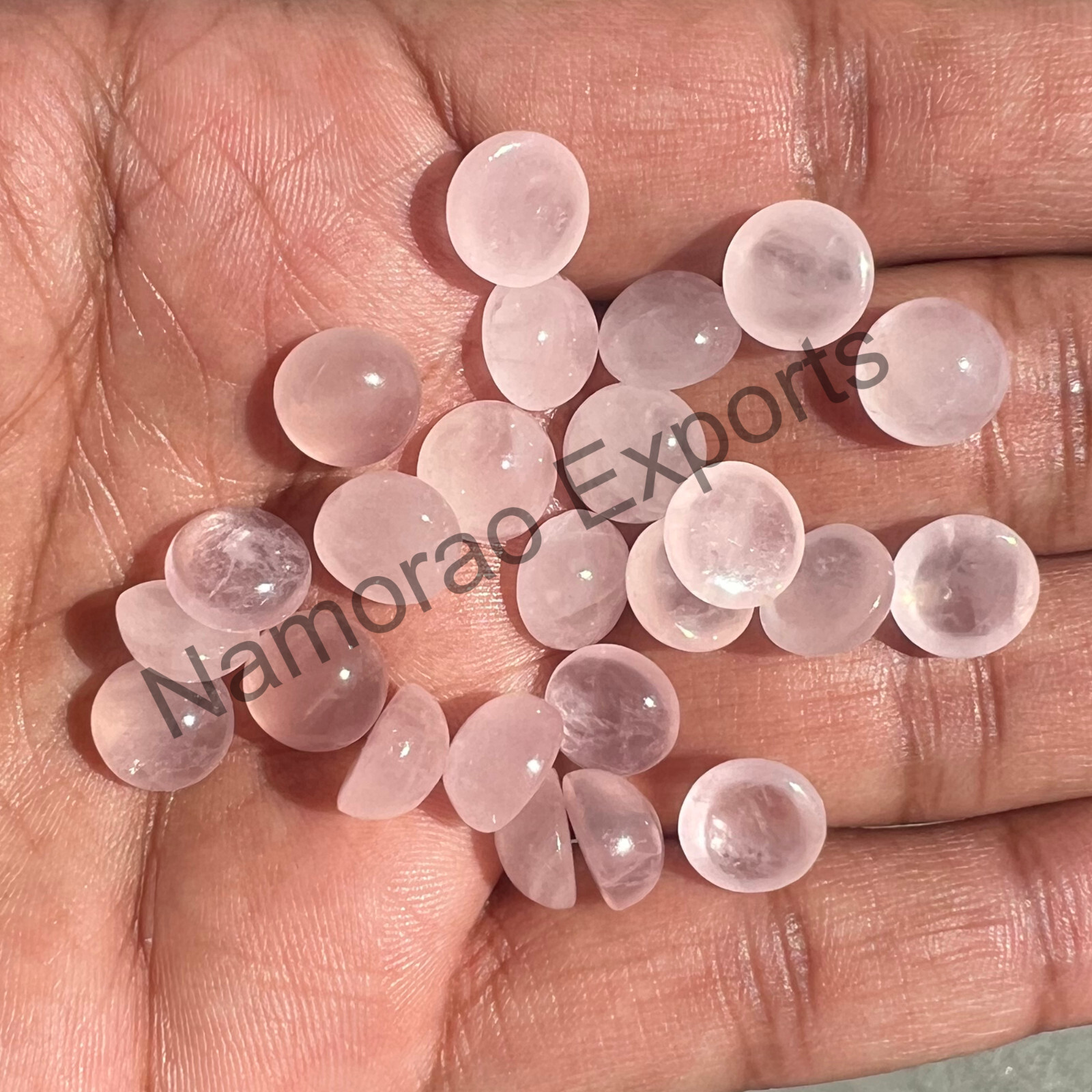 Natural Rose Quartz Round 4 mm to 20 mm Cabochon Loose Gemstone Lot