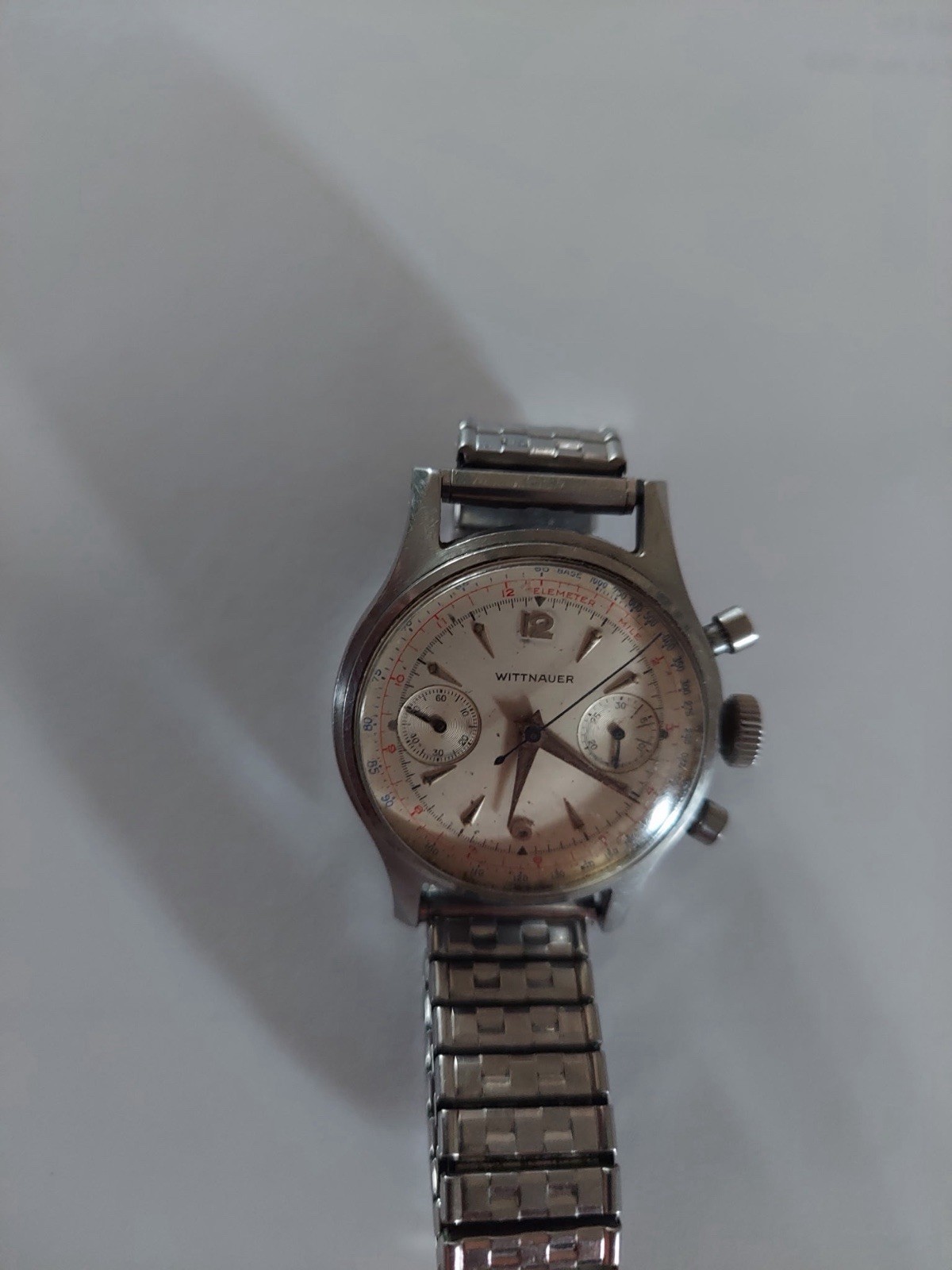 Wittnauer Chronograph Vintage Swiss 3256! Venus 188 14w 17 Jewel “Tested” Works