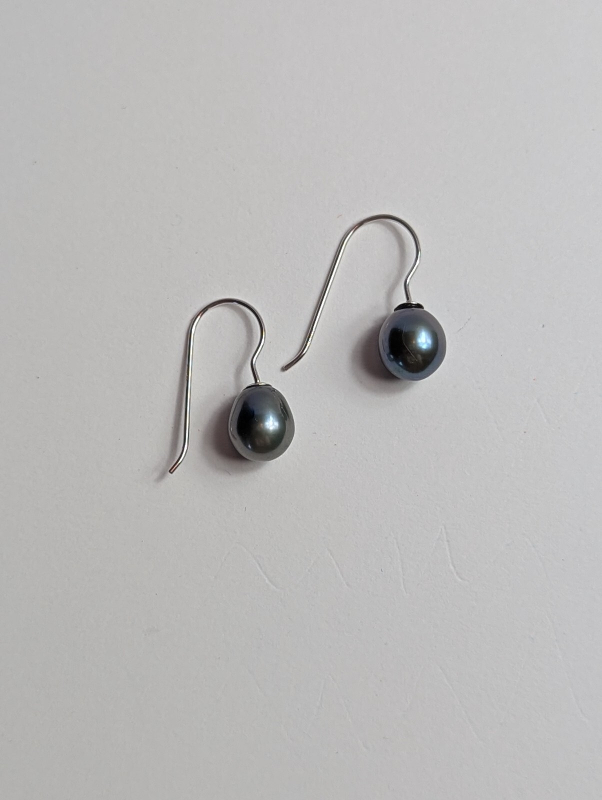 Honora 14K White Gold 0.25MM Peacock Pearl Hook Earrings