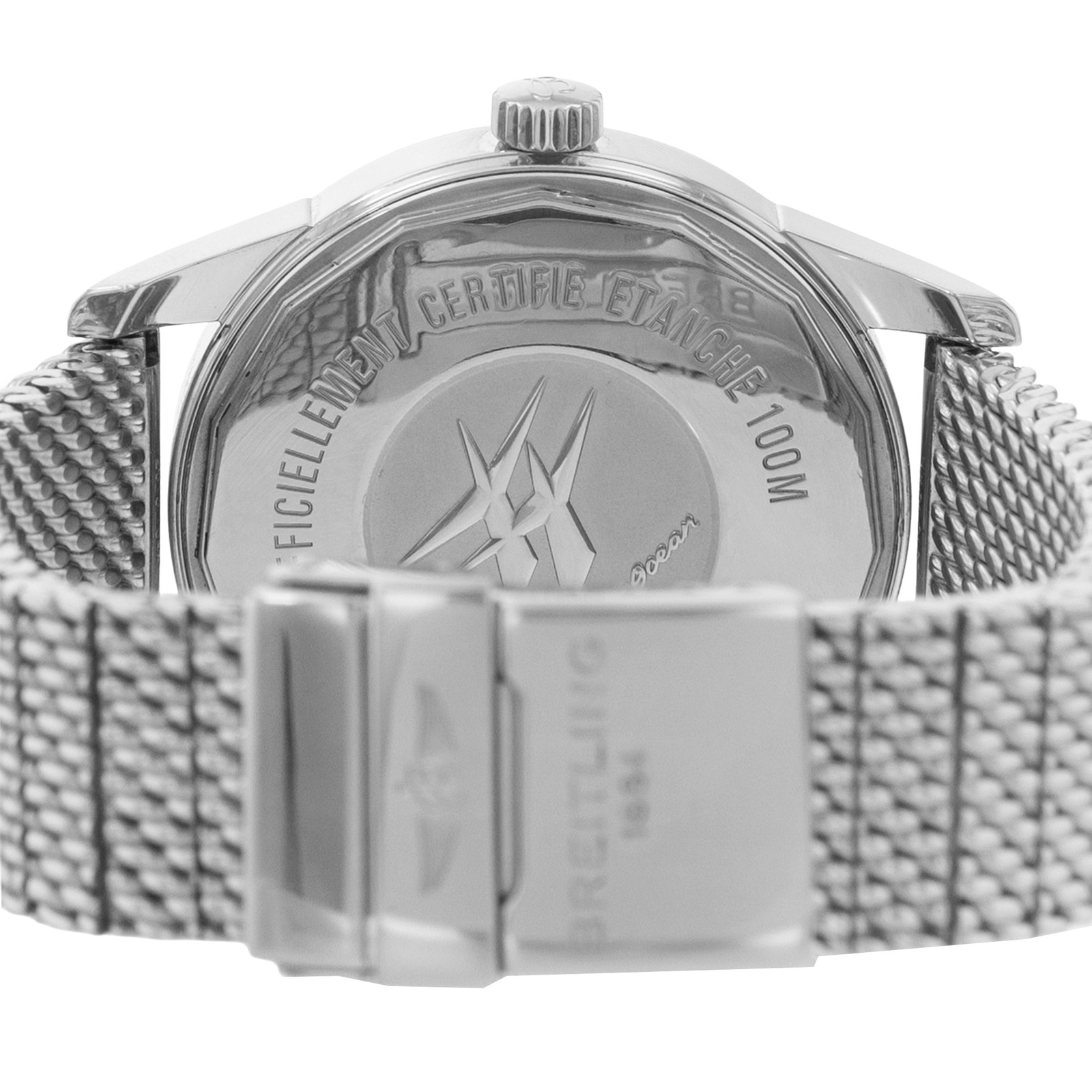 Breitling Transocean Day & Date A45310 43mm Silver Dial Steel Mens Watch 2015