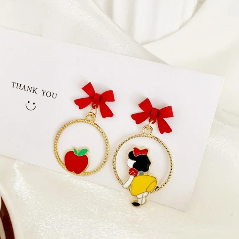 Red Hanging Earrings Simulated Pearl Heart Drop Elegant Jewelry 1 Pc