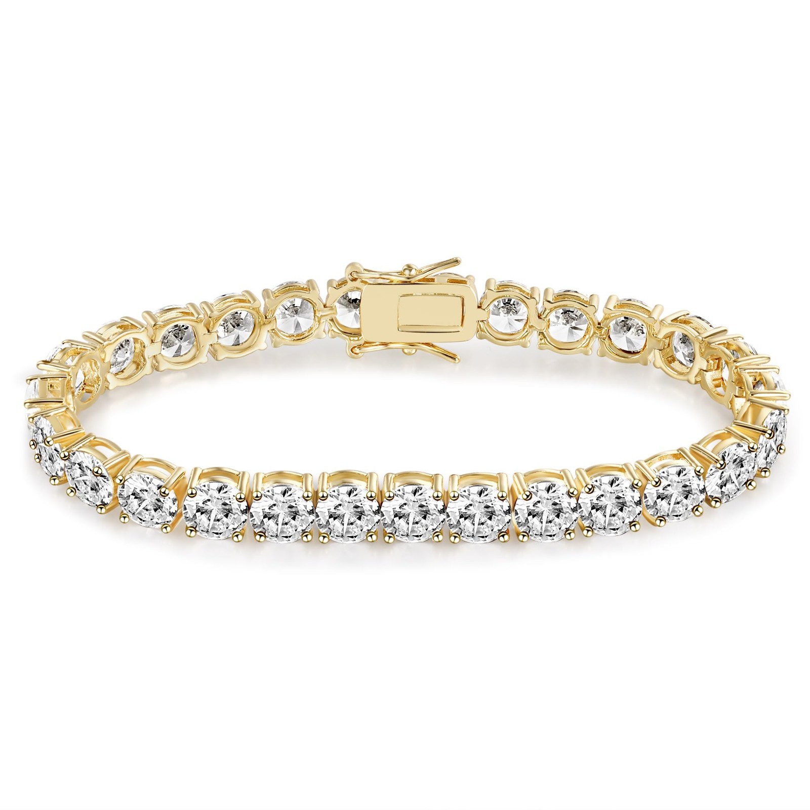 6.0mm Tennis Bracelet, 18K Yellow Gold Plated 6.0mm Round | Classic