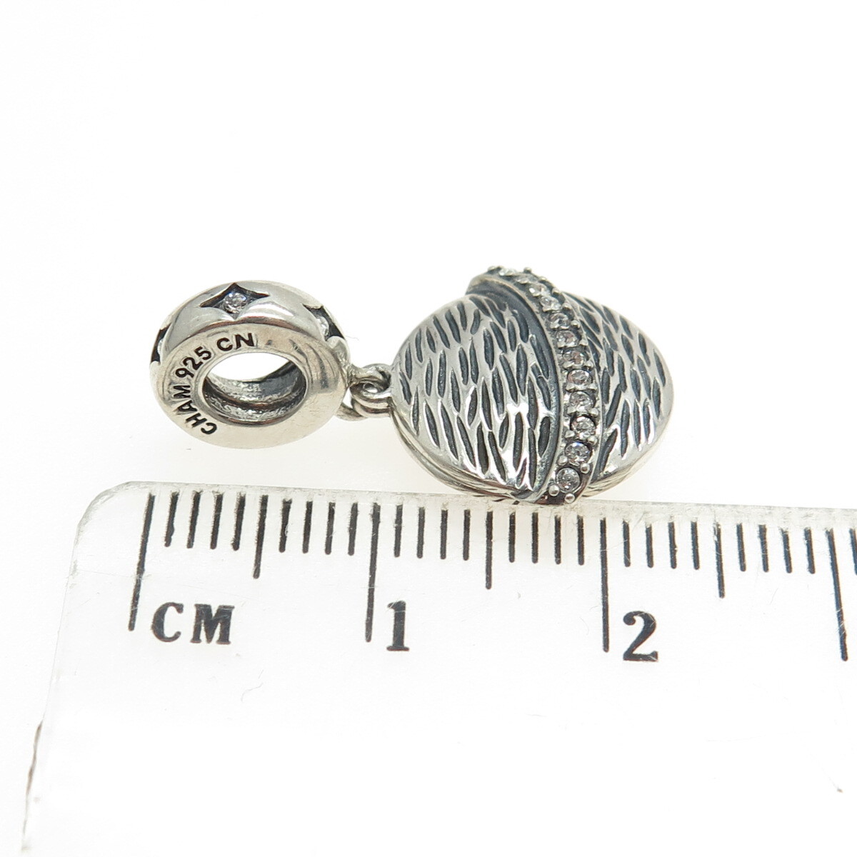 CHAMILIA 925 Sterling Silver C Z “You Are My Universe” Slide Dangling Charm