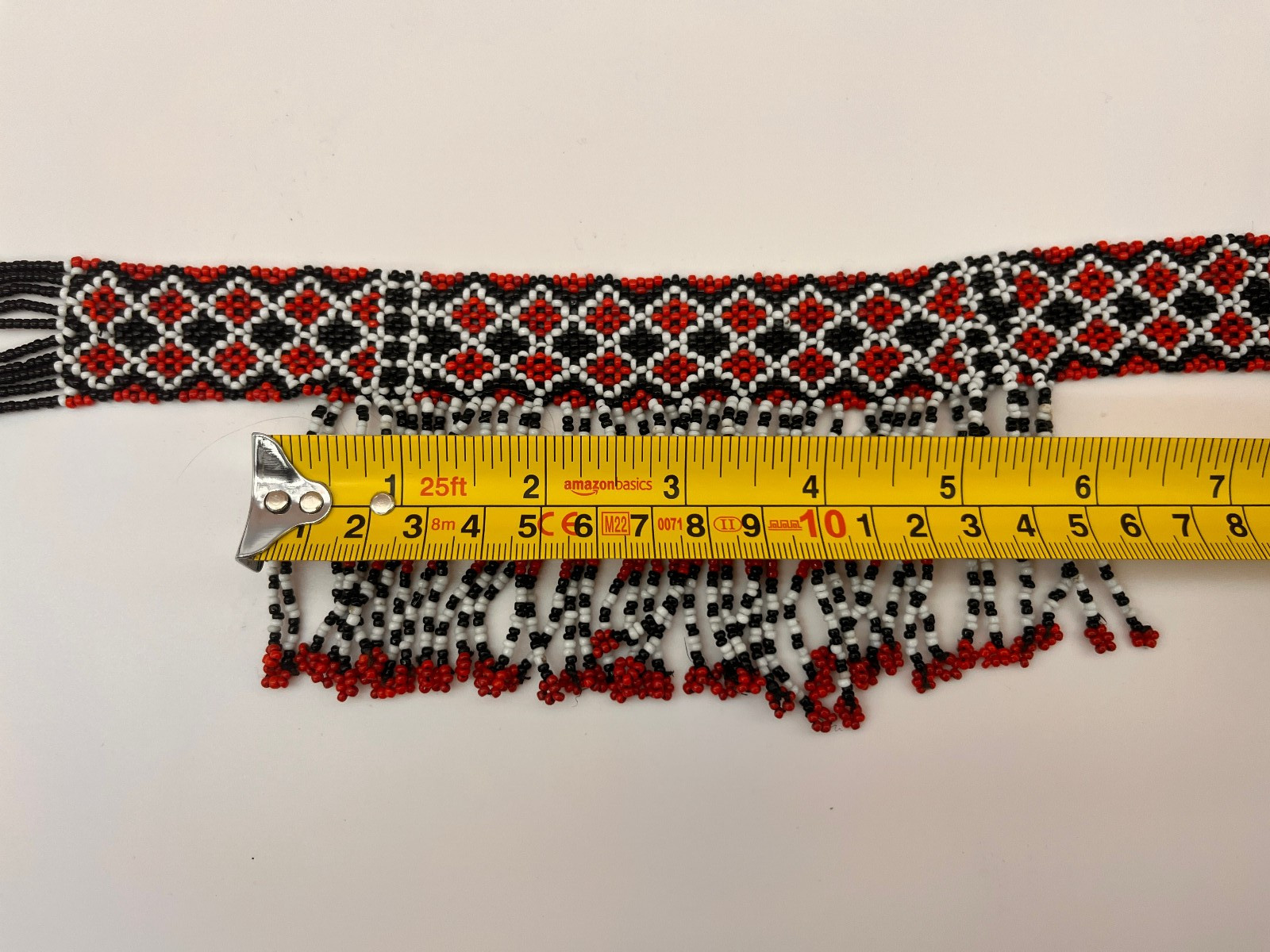 VTG Necklace Choker 1986 T’boli Southern Mindinao Philippines Black Red White