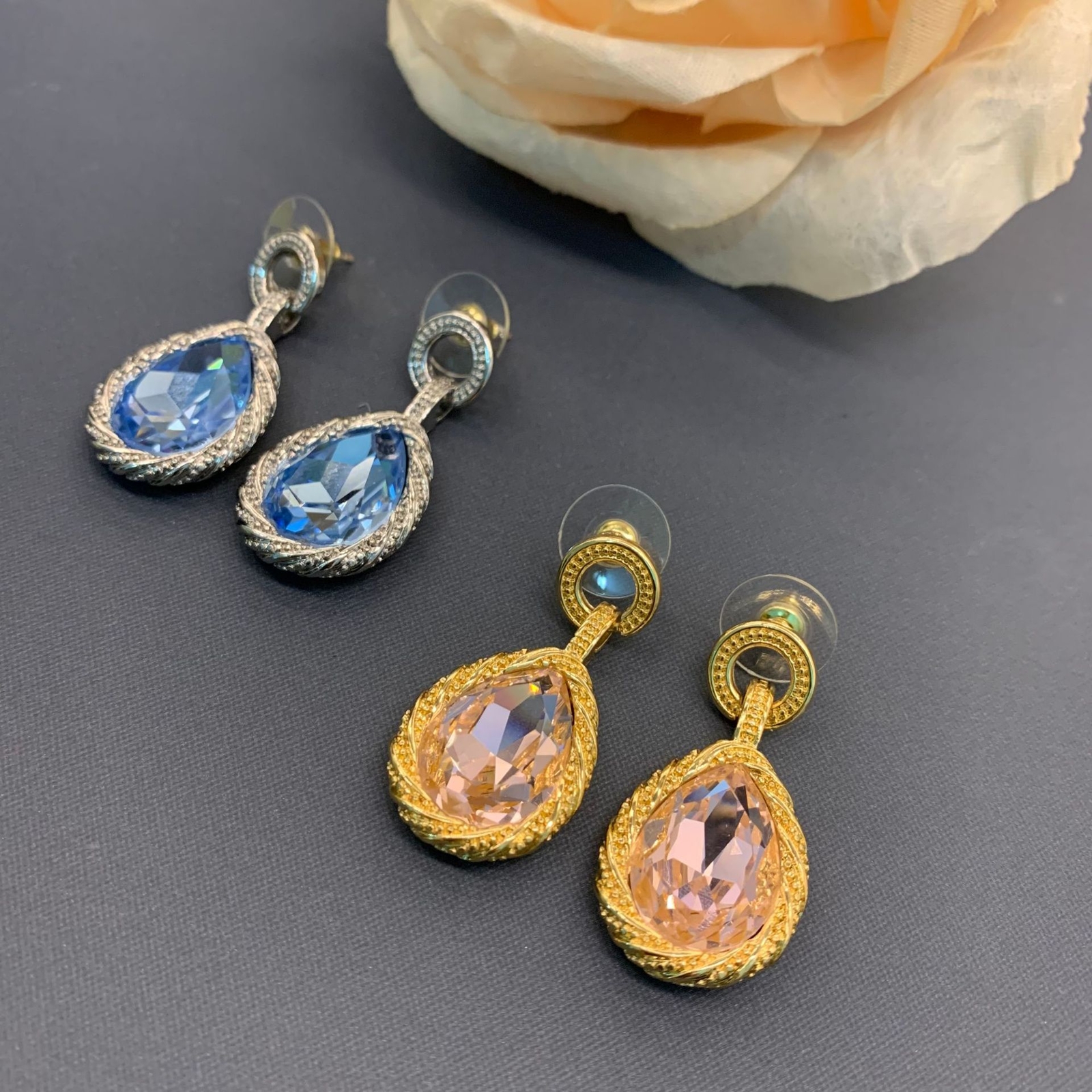 Fashion Fresh And Sweet Water Drop Pendant Earrings Stud Exquisite Jewelry Gifts