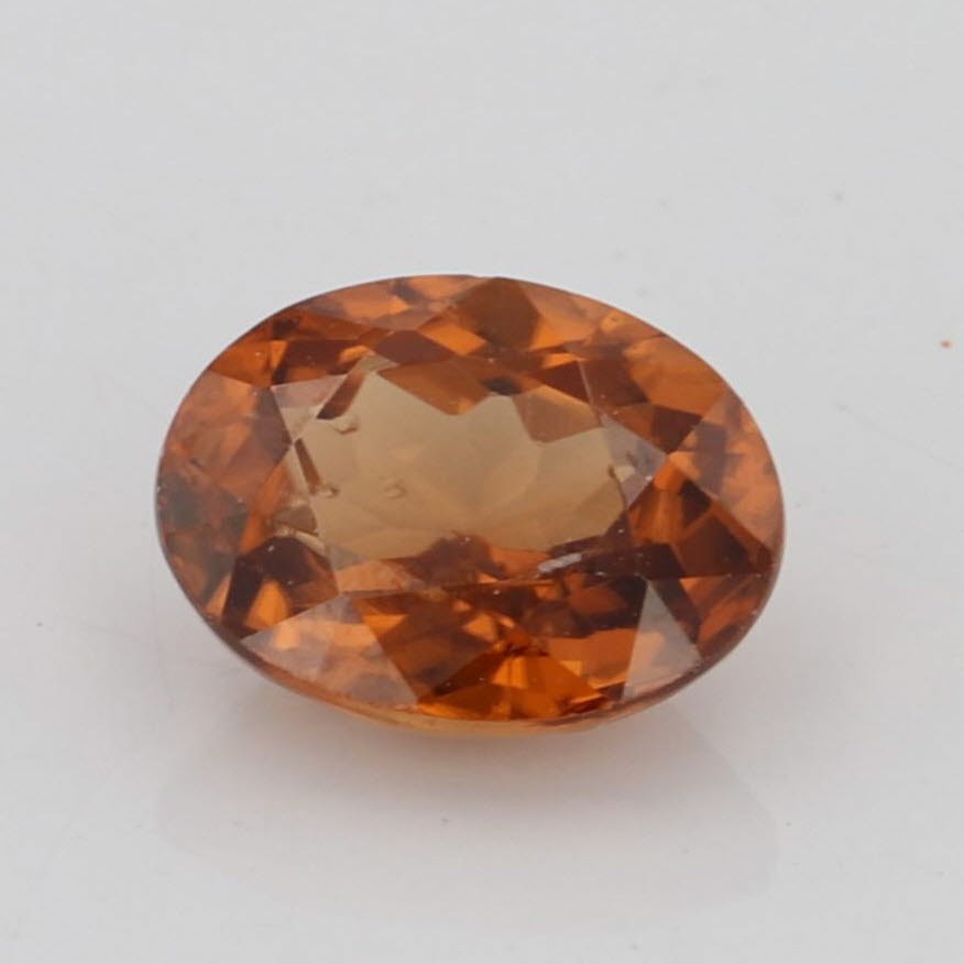 New 7.8 x 6 mm 1.99ct Natural Orange Brown Zircon Oval Solitaire Loose Gemstone
