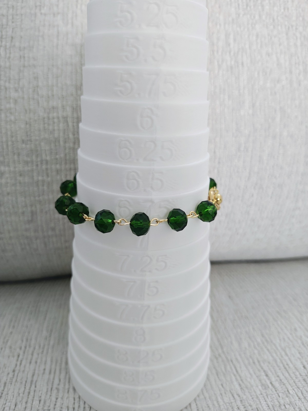 Czech Republic Glass Beaded Bracelet (Handmade) Size 6.25