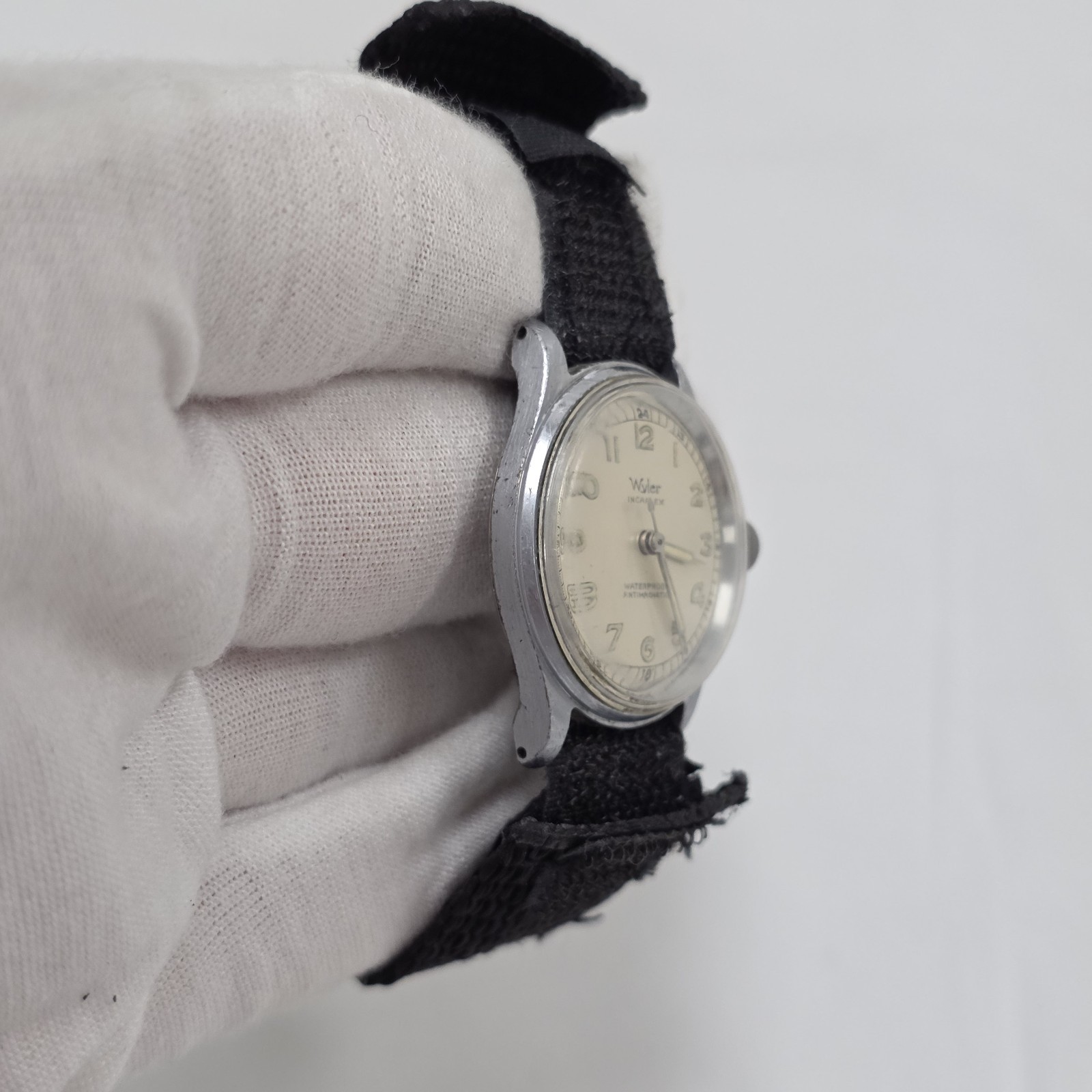 Vintage Mens Wyler Military Style Swiss 1940s Wrist Watch Mechanical Wind Up