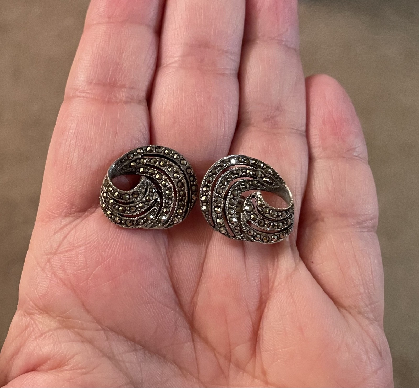Vintage Sterling Silver 925 Jewelry Lot with Marcasite, Excellent Condition