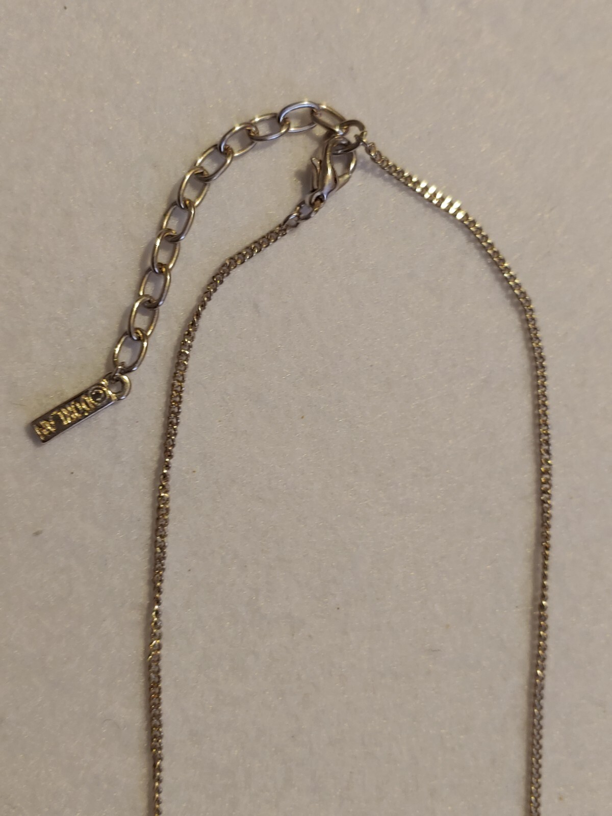 D’Orlan – Necklace / 1/2 in Long Pendant with Swarovski Crystal – 15 in Chain