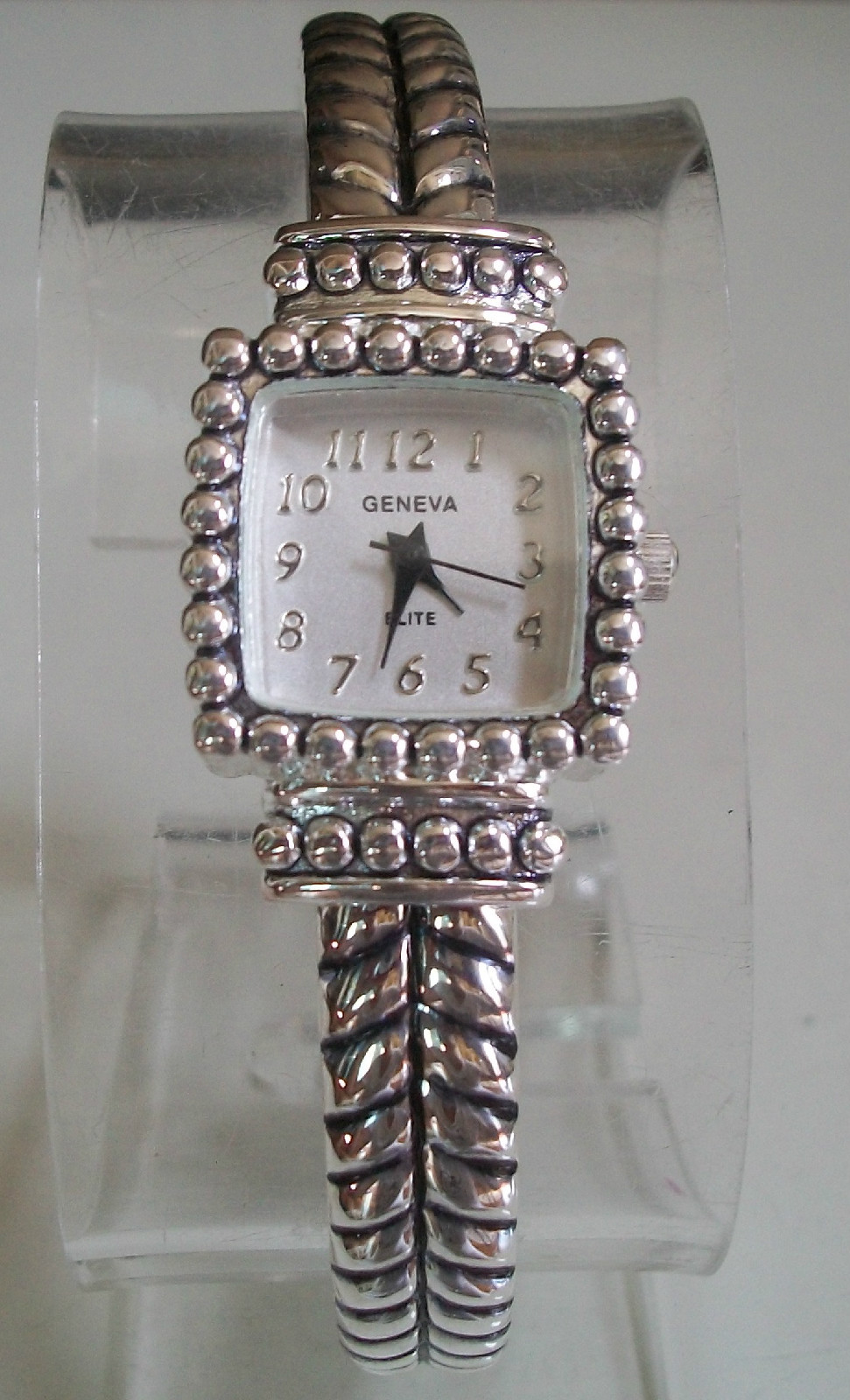 WOMEN’S NUMBER DIAL SILVER, GOLD & ROSE GOLD FINISH BANGLE FASHION CASUAL WATCH