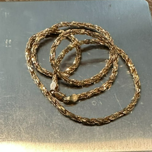 10K Gold Rope Chain Solid Gold 20” Inch 13.9g – 4mm Wide Lobster Clasp Italy I&I