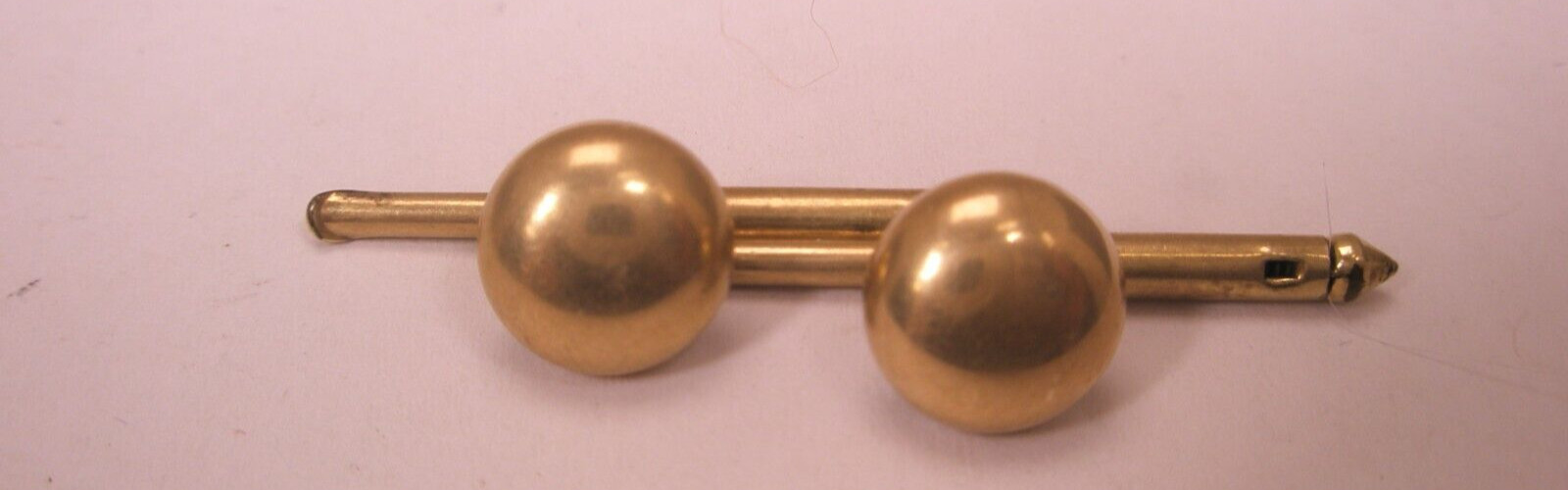 SINGLES (2) 5/16″ GOLD PLATED Vintage LARTER & SONS Formal Shirt Stud j09