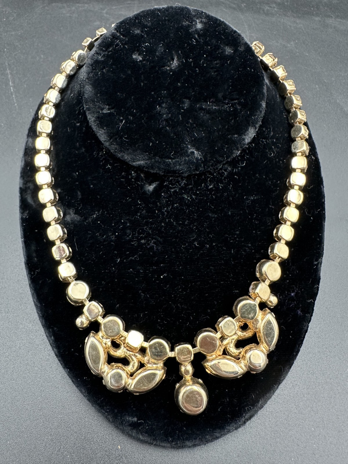 Vintage 1940s-1950s EISENBERG Gold-tone Choker Necklace 3 Piece Set Jewelry