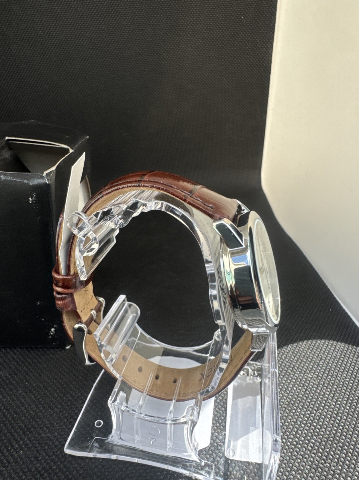 Timex Easy Reader Women’s Brown Crocodile Pattern Leather Watch