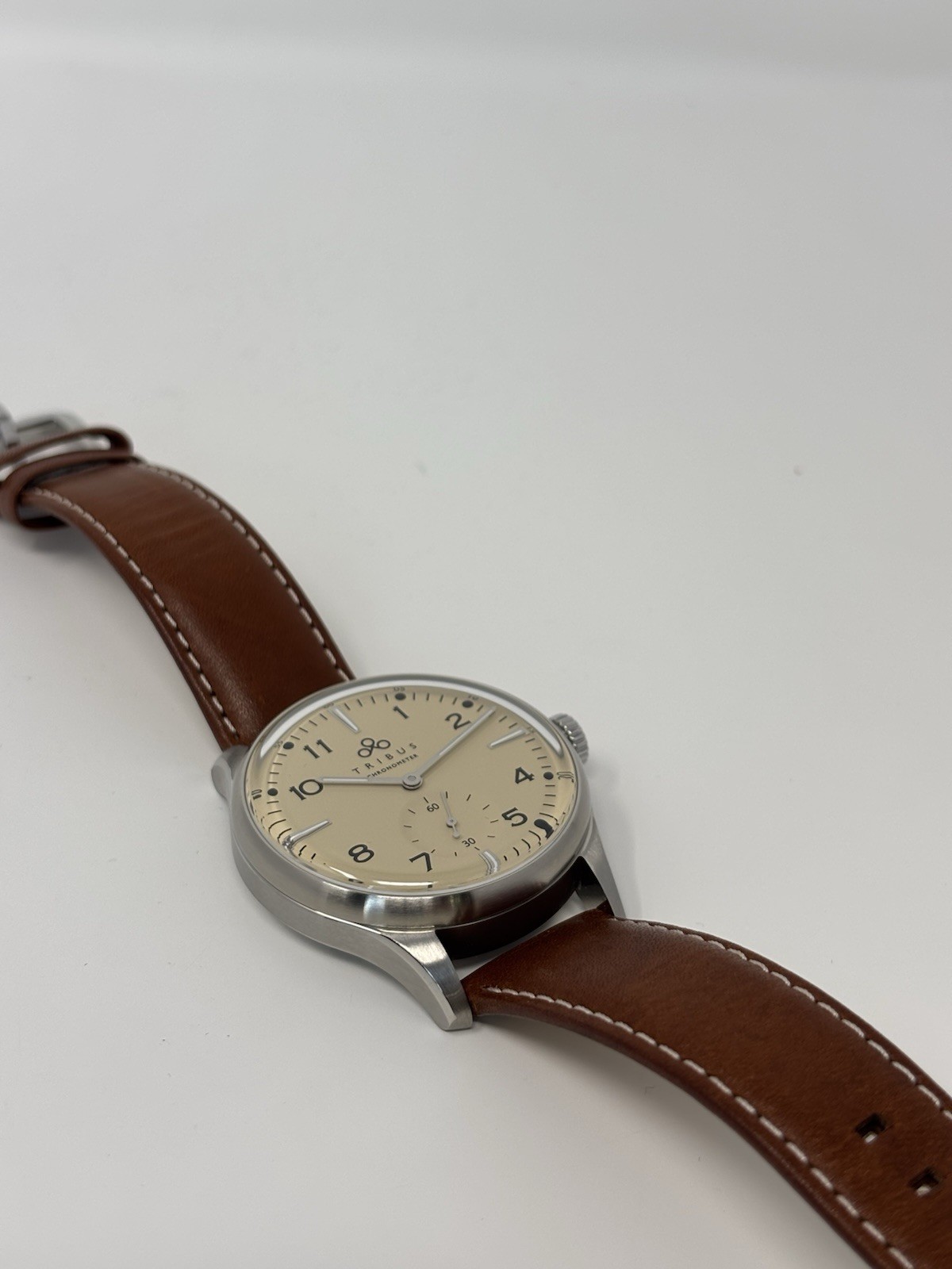 Tribus TRI-01 Small Second COSC Men’s Automatic Watch – Cream