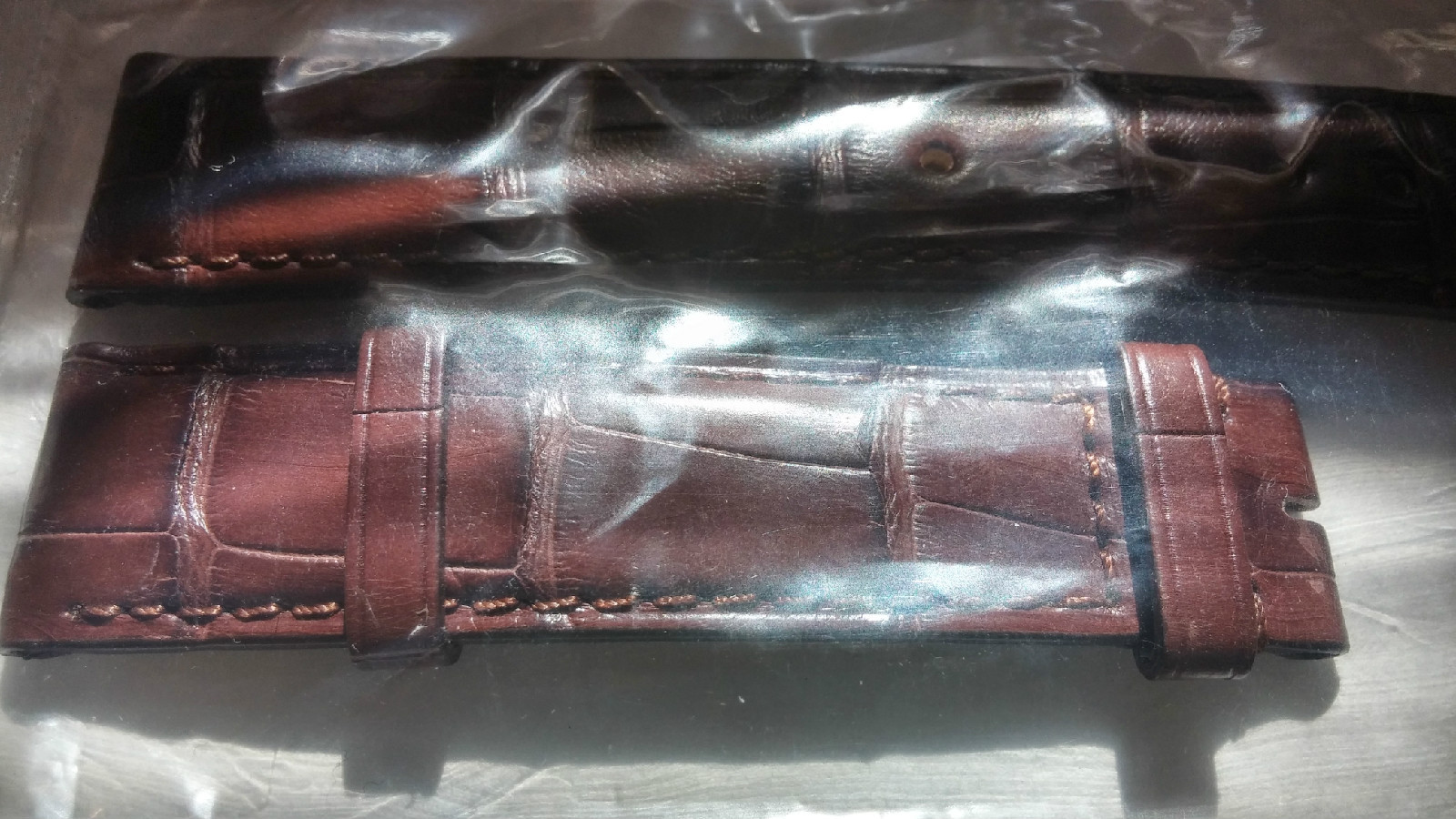 Juvenia 18/16 mm Brown Crocodile Strap / Band. Mint. New. Authentic