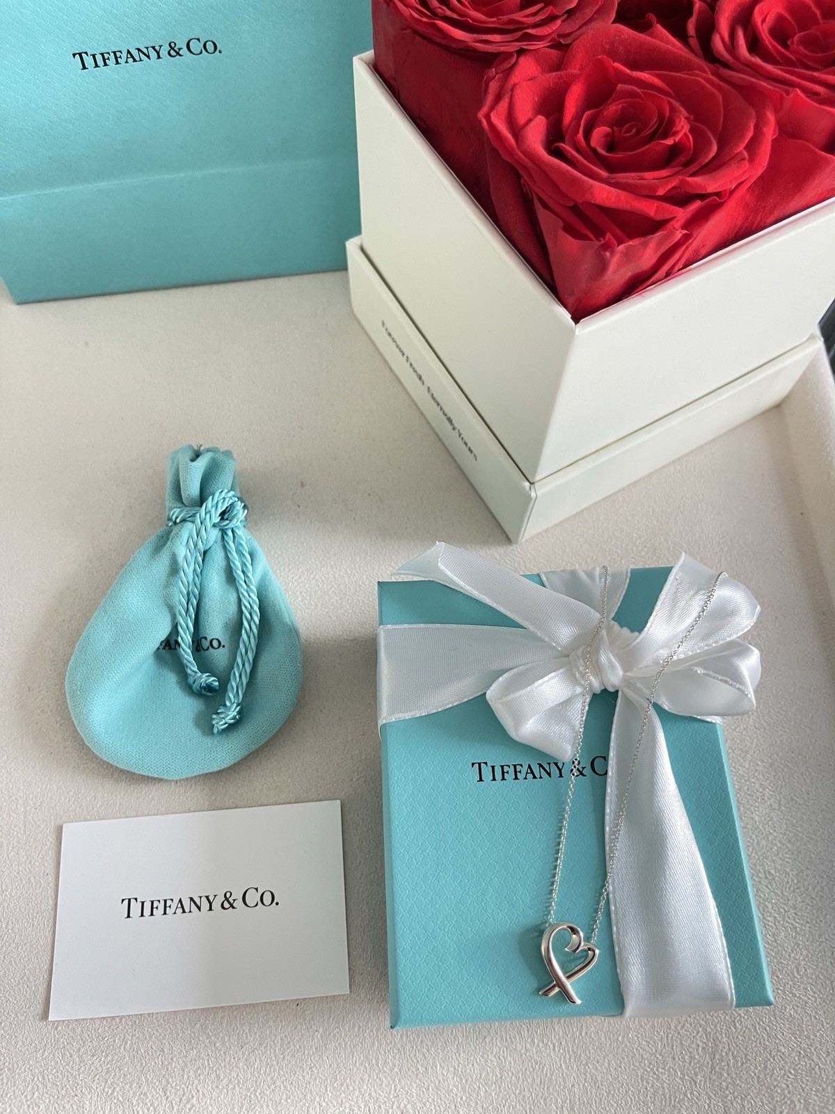Tiffany & Co. Paloma Picasso Loving Heart Pendant Necklace 16.25″ Silver