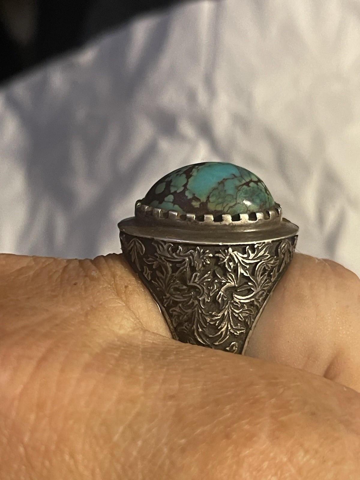 Persian Turquoise Ring Size 10.5Handmade In Turkey