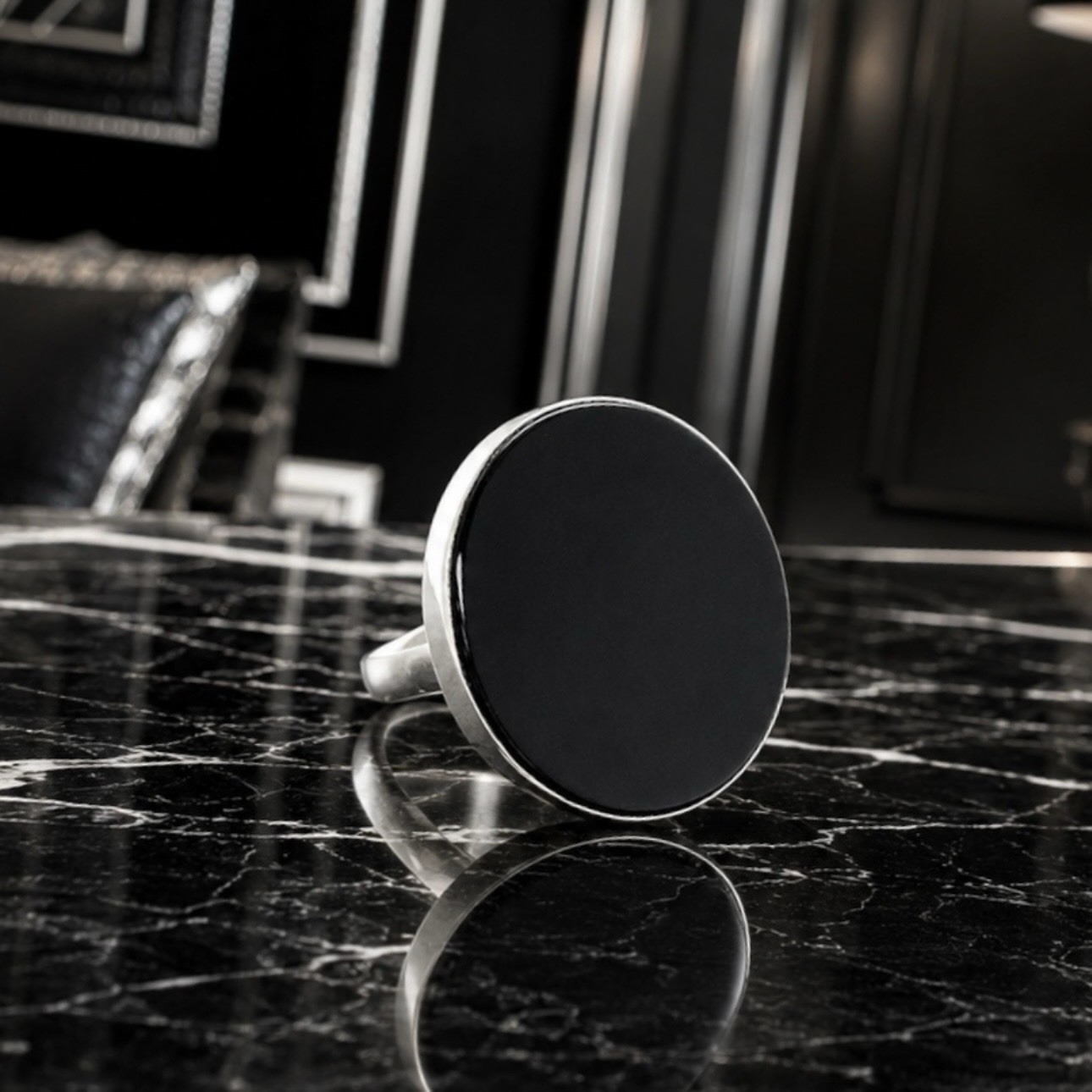 8 8.5 9 Handmade Ring Black Onyx Gem Solid 925 Sterling Silver Gemstone Fine Art