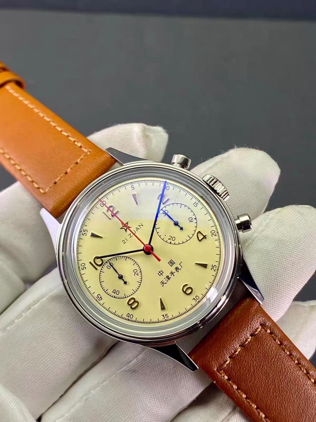 Seagull Mechanical 38mm Pilot Men’s Watch Sapphire Crystal ST1901 Gooseneck