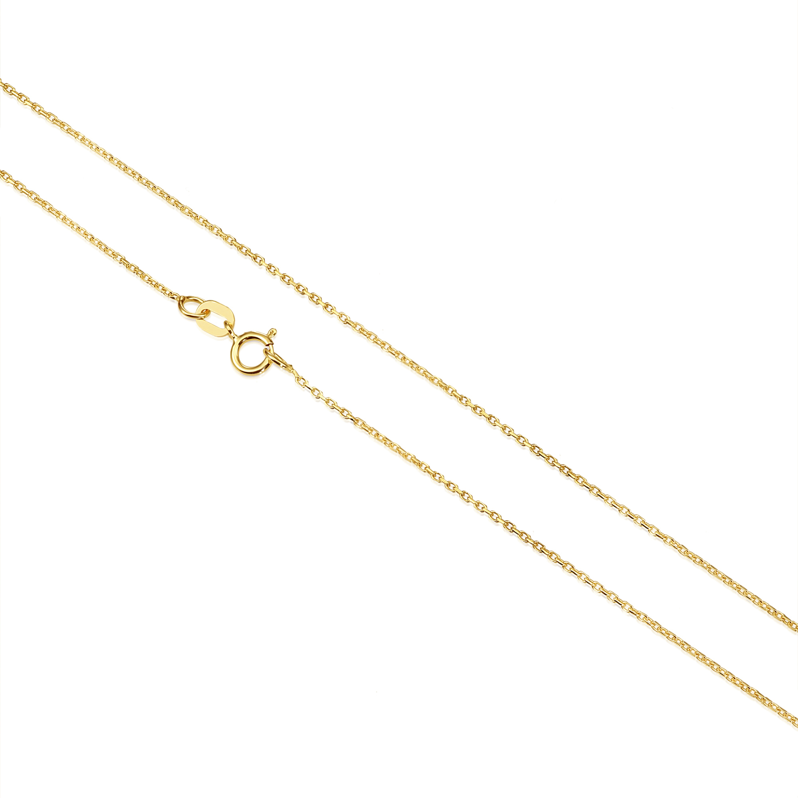14K Real Solid Yellow Gold Dainty Owl Pendant Charm Necklace 18 in