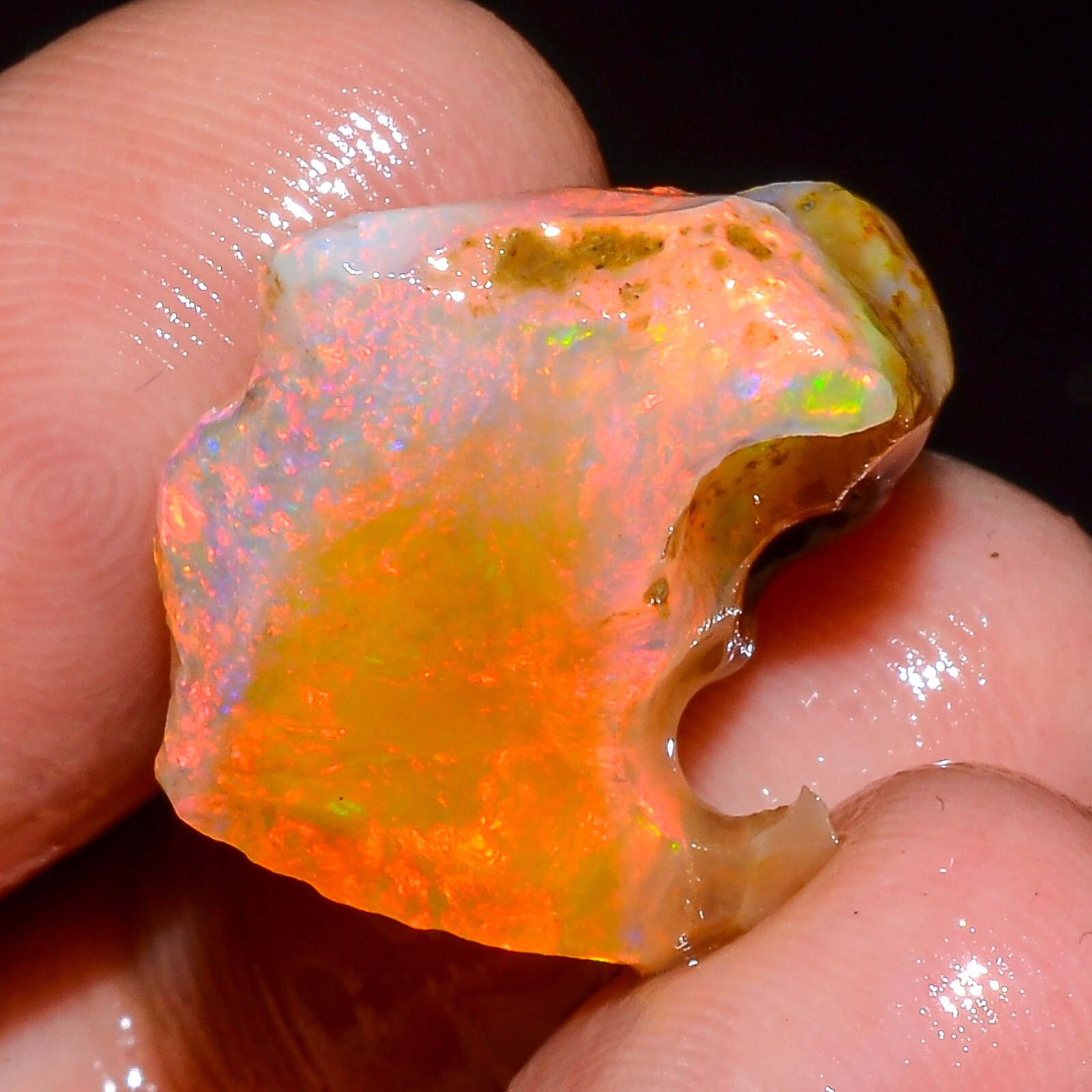 Natural Ethiopian Opal Rough Specimen Opal Welo Fire Crystal Opal Approx 9 Ct.