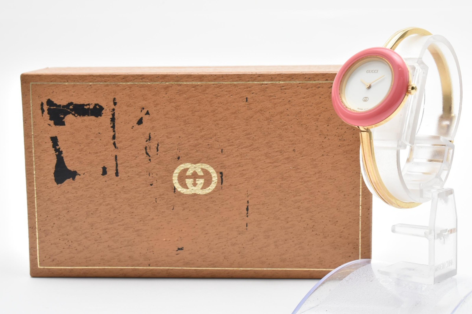 GUCCI Change Bezel 11/12.2 1100L Gold Vintage Quartz Woman’s Watch with Box
