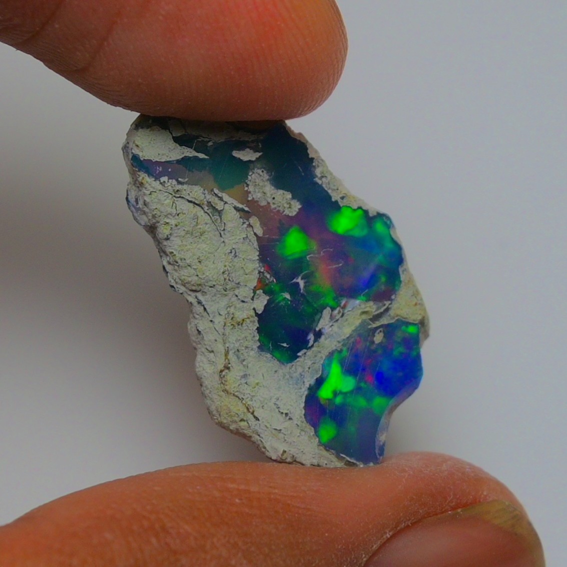 Polished Blue Opal Rough 6.80 Carats, Smoked Ethiopian Welo Opal Rough,
