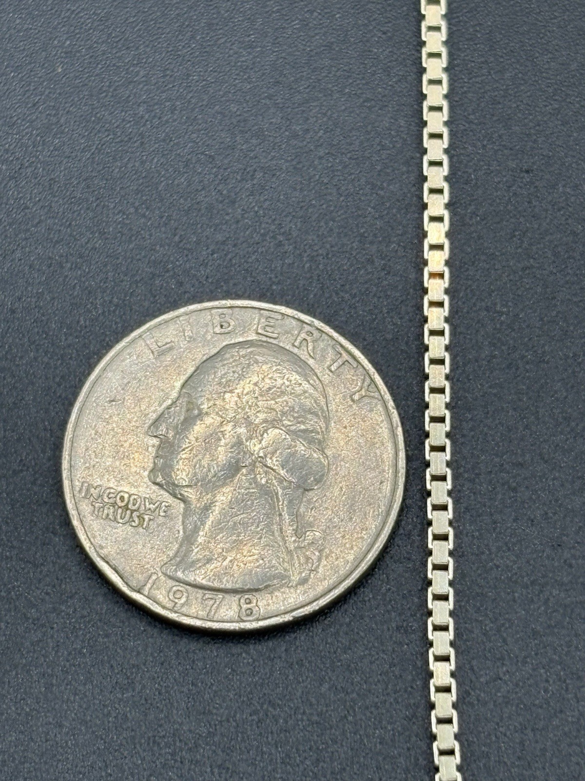 Vintage 20″ Sterling Silver Box Chain Necklace 1.7MM 8.8 Grams E20