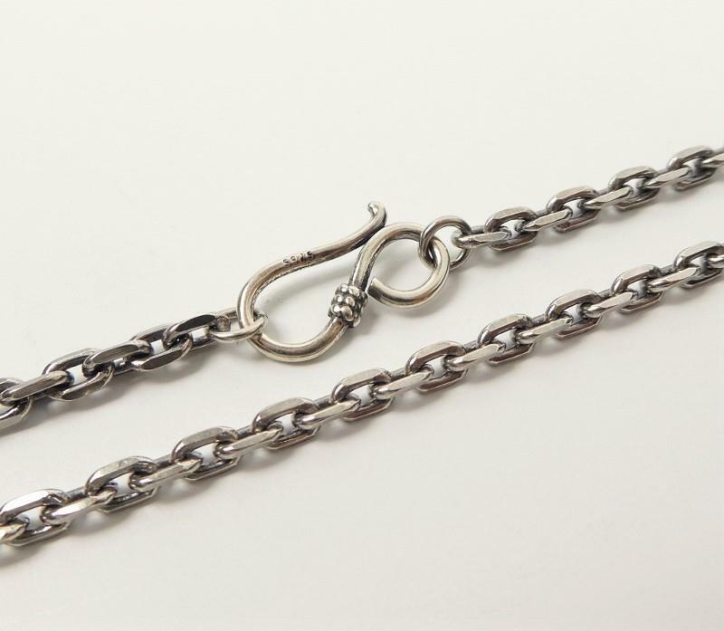 Oxidized Sterling Silver Linked Chain Necklace 1.5mm 2mm 3mm 45cm 50cm 55cm 60cm