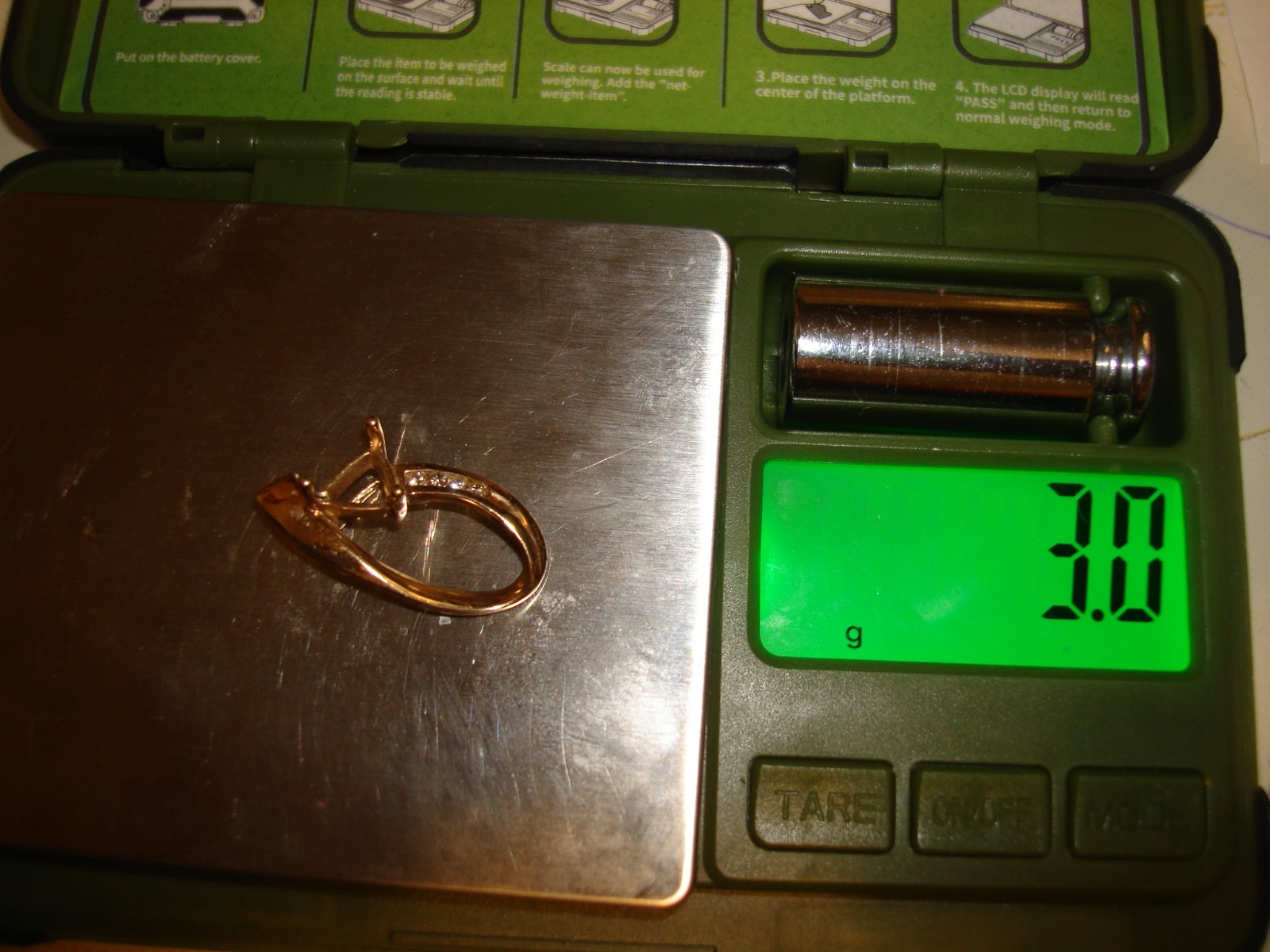 Vtg 14kt Gold Diamond For Omega Slide Chain Pendant 69mm Triangle Stone Mounting