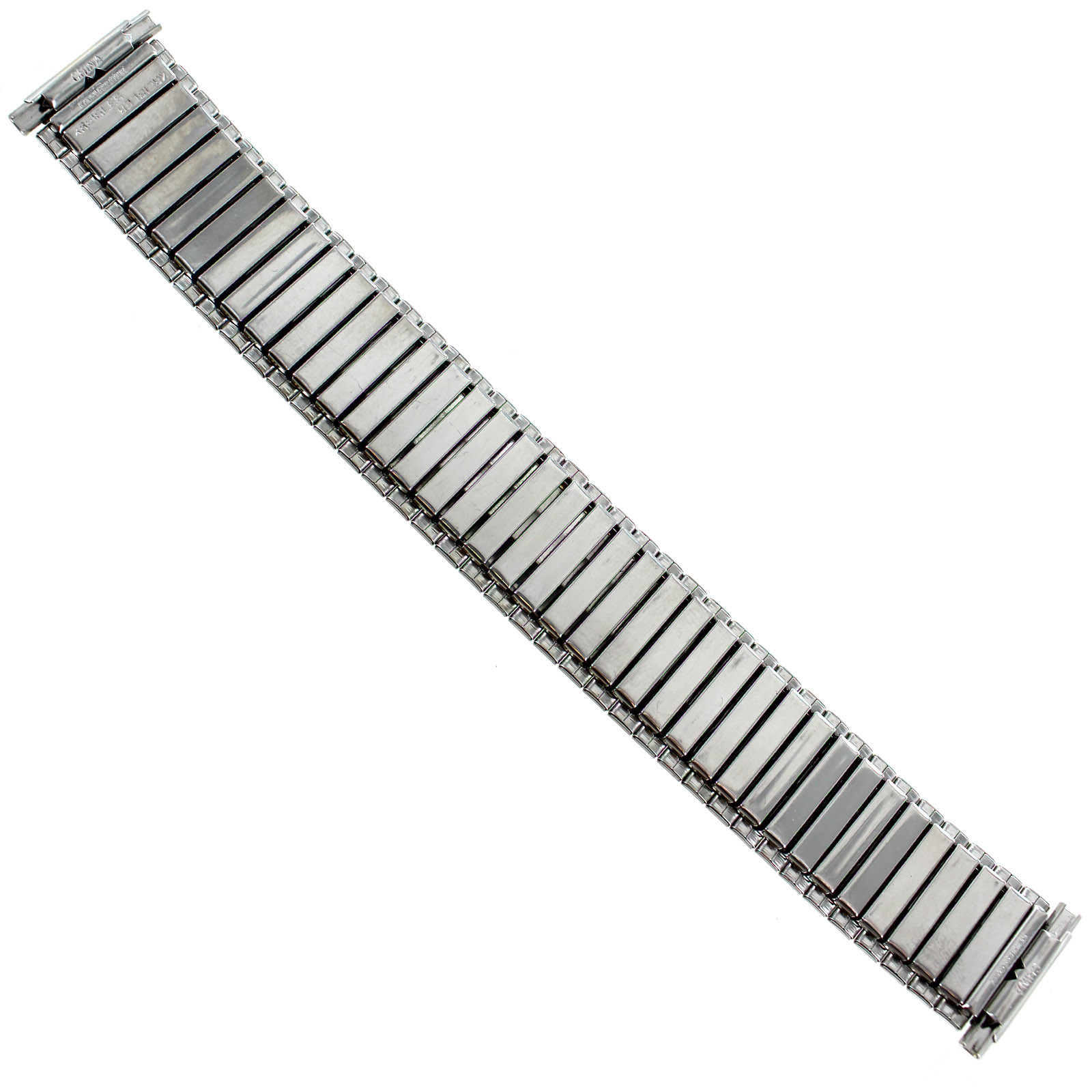 16-21mm Kreisler Gold Silver Tone Wide Dura Flex Stainless Mens Watch Band 705T