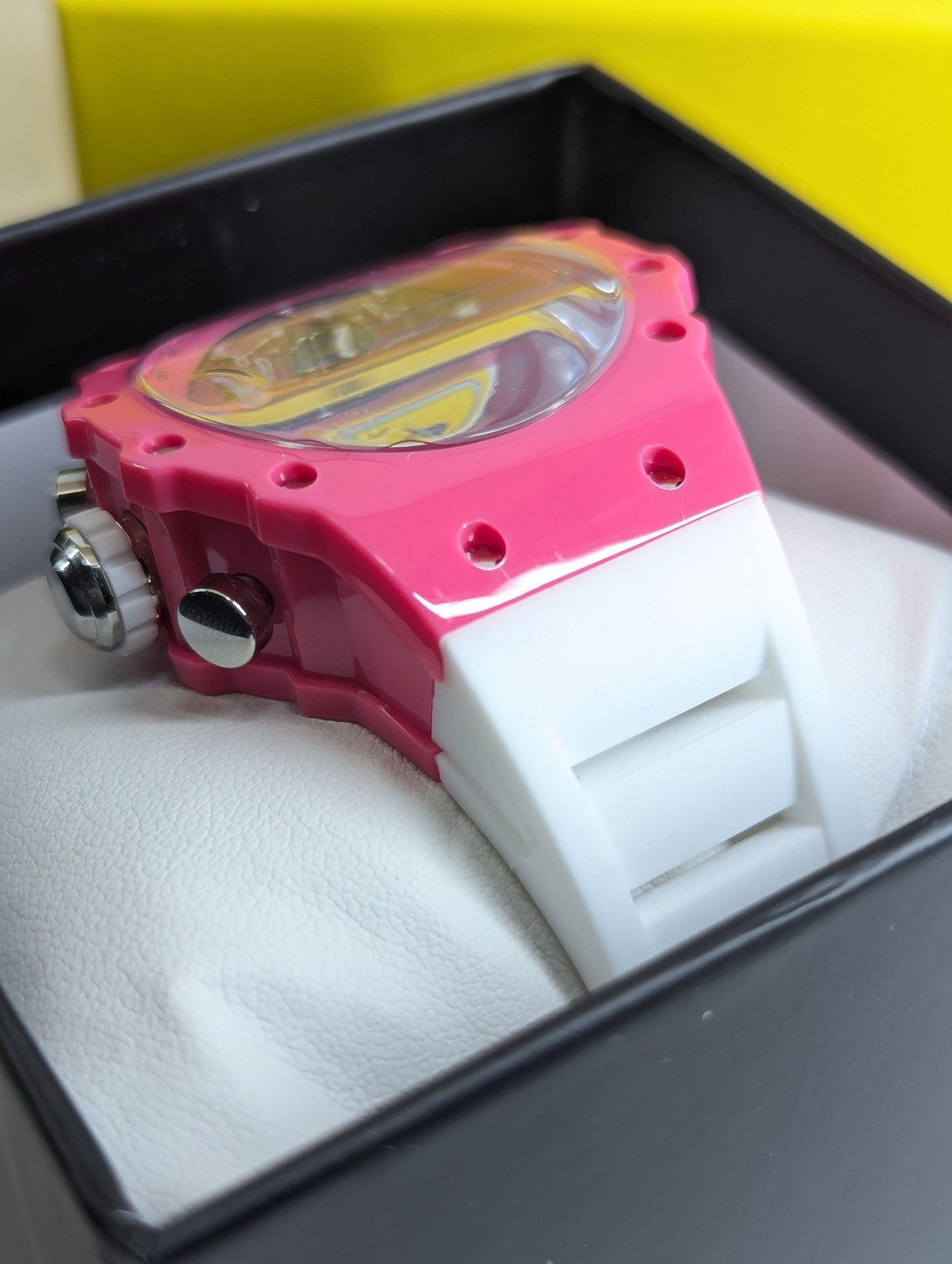 Invicta Racing Valyron Unisex Watch 41mm Pink Skeletonized Chronograph