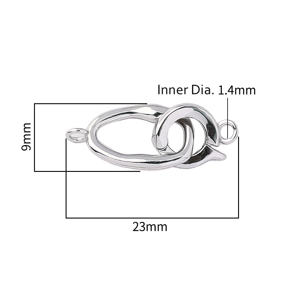 Sterling Silver Hook & Eye Clasp for Bracelet Necklace A5288