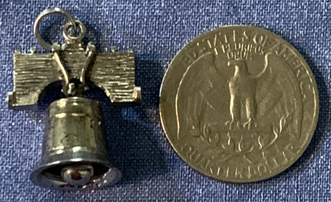 Liberty Bell 3 Dimensional Sterling Pendent, ACI