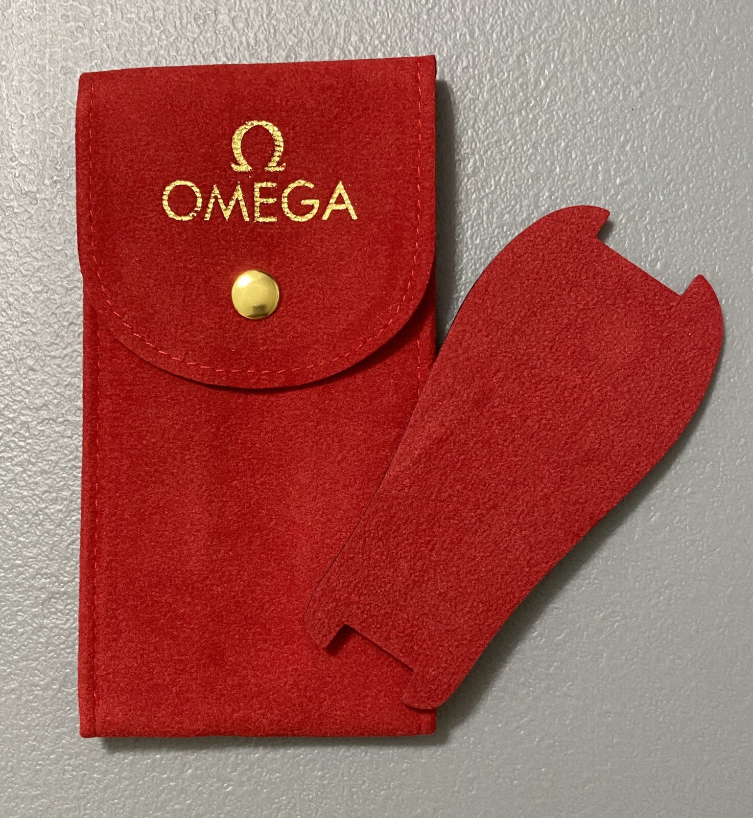 OMEGA RED  POUCH/ TRAVEL POUCH/SERVICE POUCH WITH INSERT FAST SHIPPING USA
