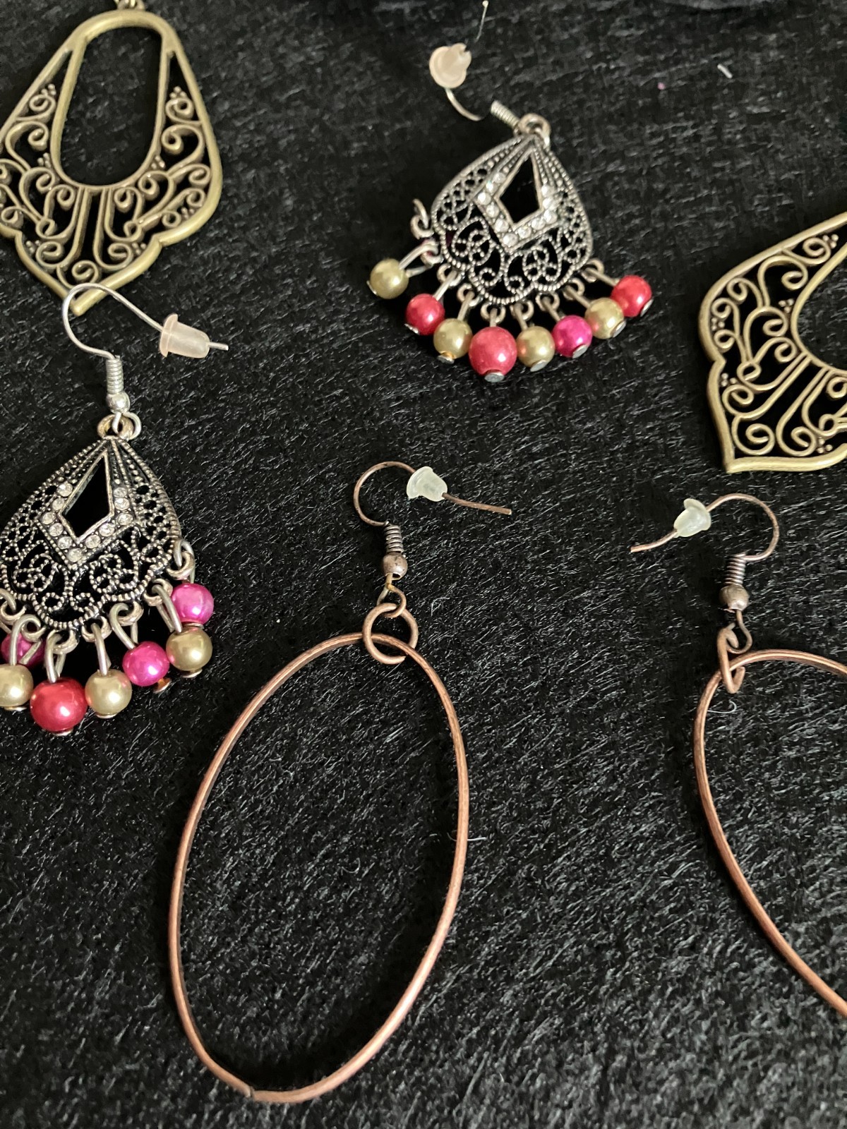 Lot Of Costume Rings and Earrings 8 Rings and 3 Earrings